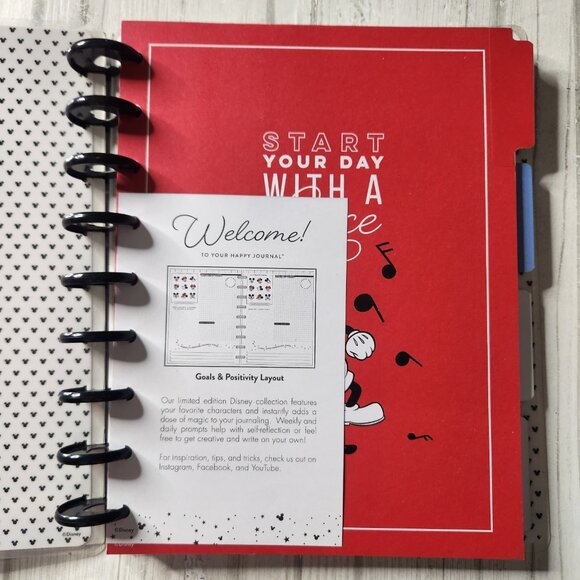 The Happy Planner Disney Minnie Mickey Mouse Goals and Positivity Guided Journal - Picture 2 of 9